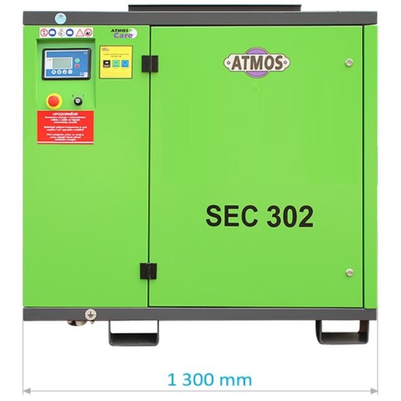 Skrutkový kompresor ATMOS SEC 302 30 kW, 7,5/10/13 bar, 5,2/4,4/4,0 m3/min