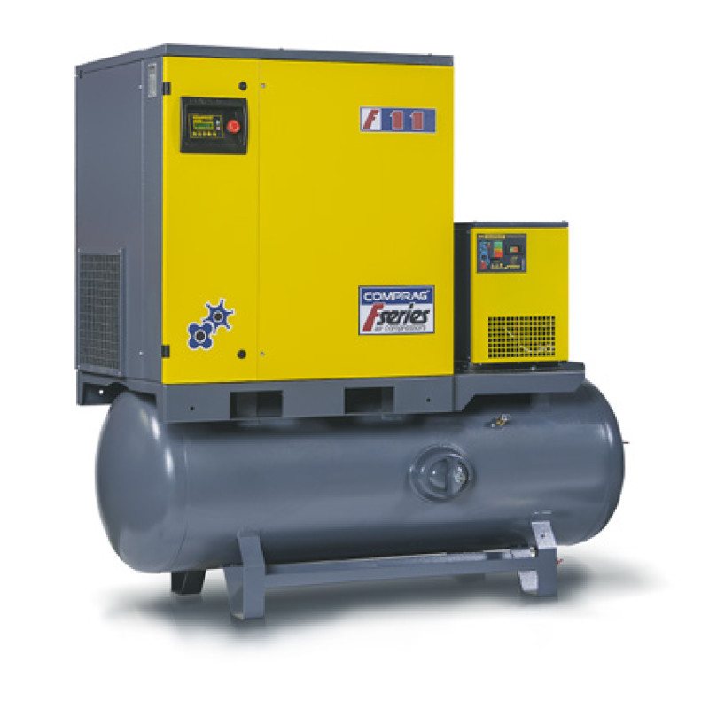 skrutkový kompresor COMPRAG Nemecko FRD-1110-500 11 kW 10 bar 1,4 m3/min sušič vzdušník 500 LTR
