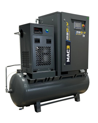 skrutkový kompresor MAC-3 MSD-V 11 PM LASER COMPACT s frekvenčným meničom 11 kW, 0,38 - 0,78 m3/min, 20 bar pre rezanie laserom