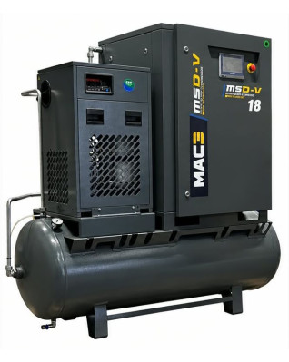 skrutkový kompresor MAC-3 MSD-V 18 PM LASER COMMPACT s frekvenčným meničom 18 kW, 1,38 - 2,05 m3/min, 16 bar pre rezanie laserom