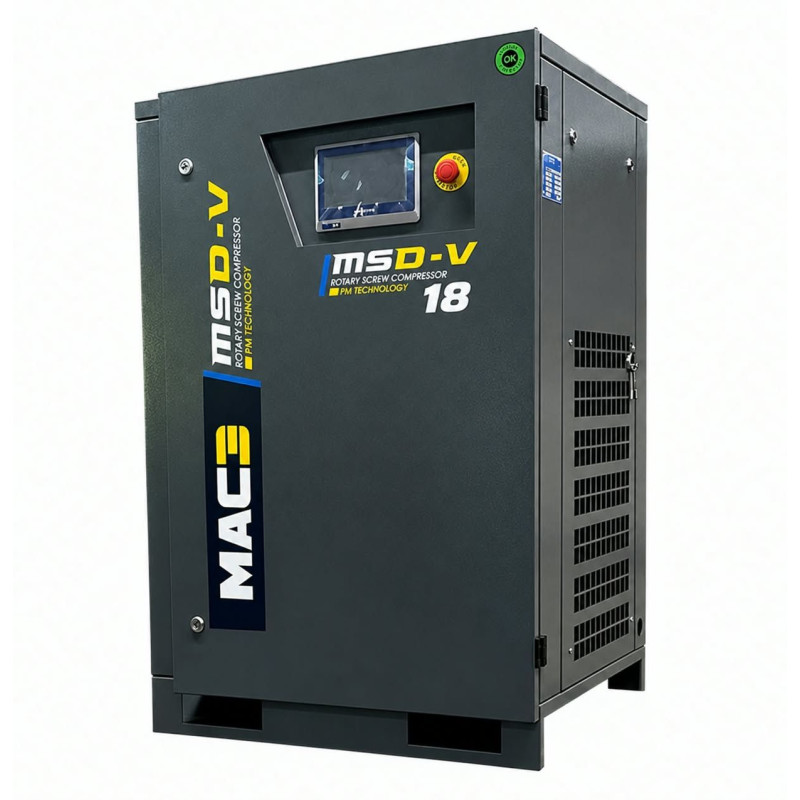 skrutkový kompresor MAC-3 MSD-V 18 PM LASER s frekvenčným meničom 18 kW, 1,38 - 2,05 m3/min, 16 bar pre rezanie laserom