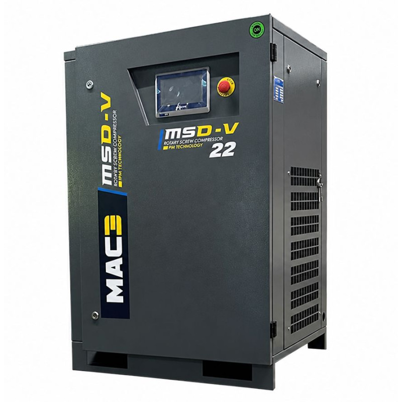 skrutkový kompresor MAC-3 MSD-V 22 PM LASER s frekvenčným meničom 22 kW, 1,04 - 2,39 m3/min, 16 bar pre rezanie laserom