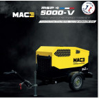 Mobilný elektrický kompresor MAC3 MSP-e 5000-V made in France s frekvenčným meničom 5-13 bar až 5,4 m3/min 