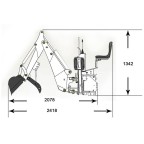 Podkop - rýpadlo s lyžicou BOWELL BH6 do 35 hp KAT I. VH175cm 