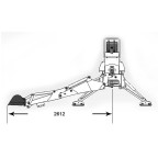 Podkop - rýpadlo s lyžicou BOWELL BH6 do 35 hp KAT I. VH175cm 