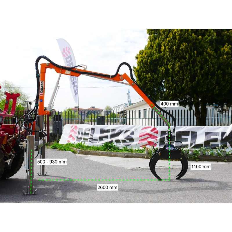 Hydraulické chápadlo, hydraulická ruka, pre traktor CRAB-3000 min. 30 HP