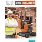 Minibager DELEKS® S100 1.0 tona, motor diesel Kubota 3 valec / nulový presah