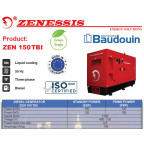 Elektrocentrála - Diesel generator ZENESSIS - ZEN 150 TBI diesel BAUDOUIN 120 kW