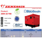 Diesel generator ZENESSIS - ZEN 22 TBI diesel BAUDOUIN 18 kW