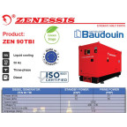 Diesel generator ZENESSIS - ZEN 90 TBI diesel BAUDOUIN 72 kW